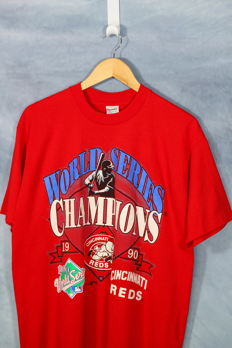 Sports / College Vintage MLB Cincinnati Reds World Champions Tee Shirt 1990 Small Made in USA