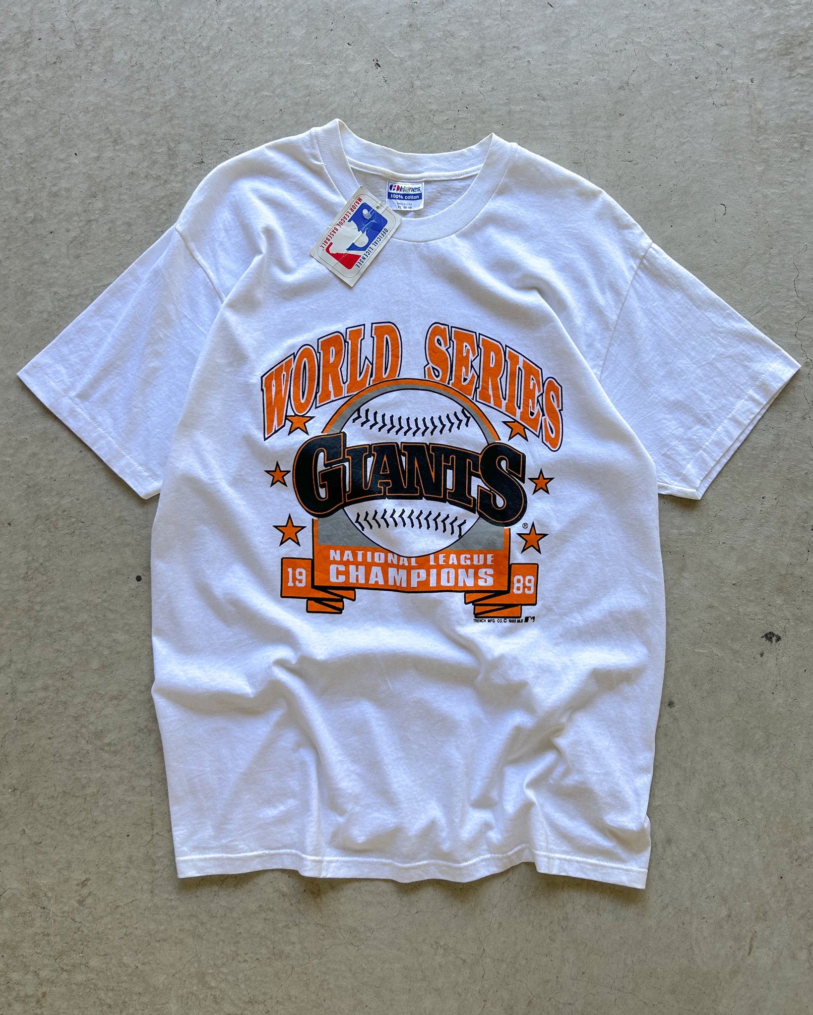 Vintage DEADSTOCK 1989 San Francisco Giants National League Champions MLB T-Shirt - L