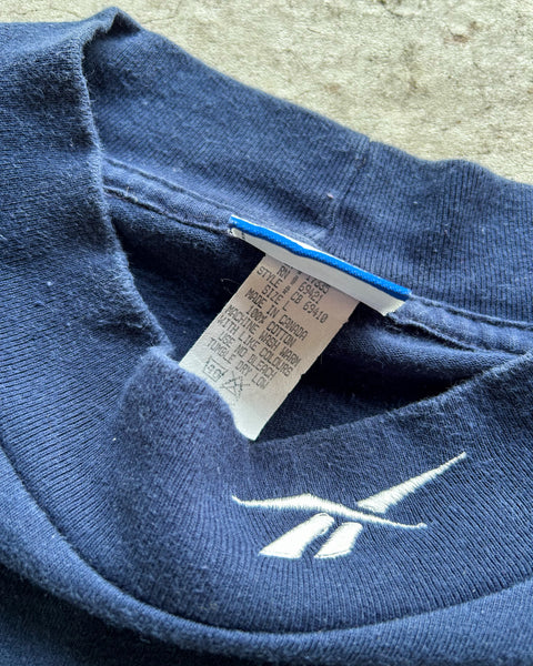 Vintage 1990s Reebok Mock Neck Long Sleeve Shirt - XL