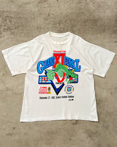 Vintage 1992 St George Dragons Winfield Cup Grand Final NRL T-Shirt - XL