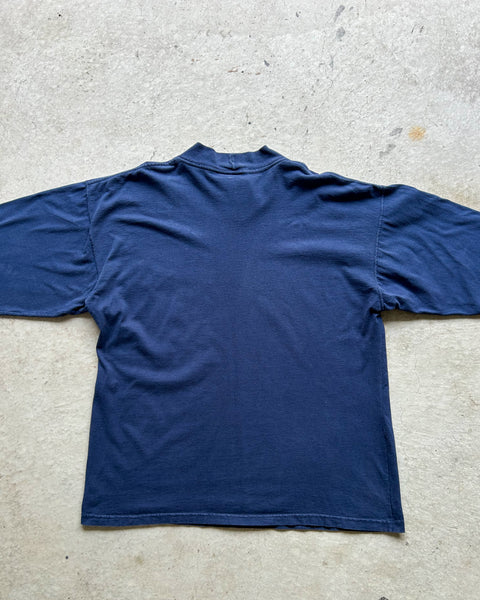 Vintage 1990s Reebok Mock Neck Long Sleeve Shirt - XL