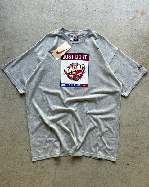 Vintage 1999 Manly Sea Eagles Nike Just Do It T-Shirt - XL/XXL
