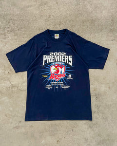 Vintage 2002 Sydney Roosters Premiers NRL T-Shirt - XL