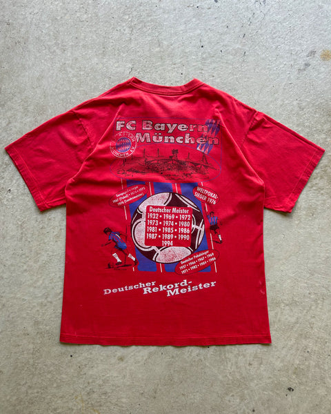 Vintage 1994 Bayern Munich All Over Print T-Shirt - XL