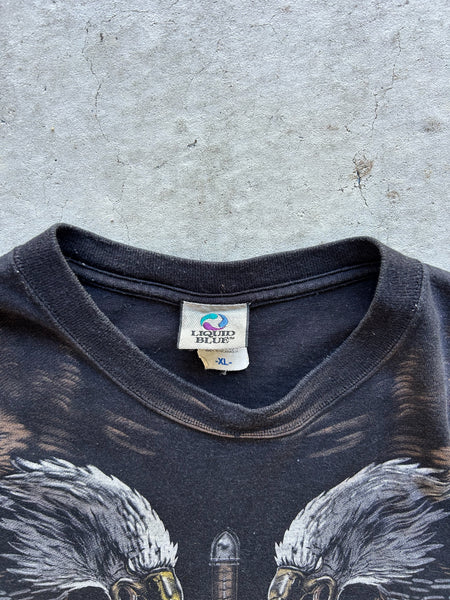 Vintage Liquid Blue Double Eagle T-Shirt - XL