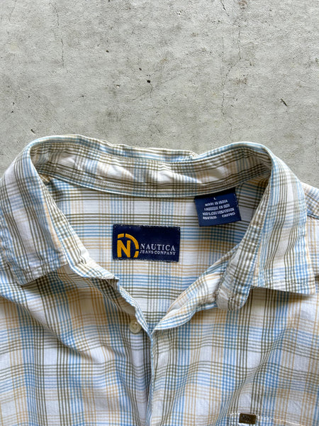 Vintage Nautica Plaid Button Up Shirt - XL