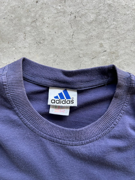 Vintage 2001 Adidas Embroidered Logo Navy T-Shirt - XL