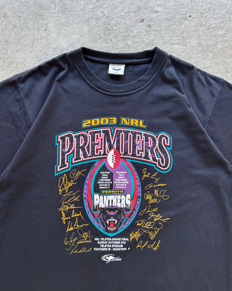 Vintage 2003 Penrith Panthers Premiers NRL T-Shirt - XL