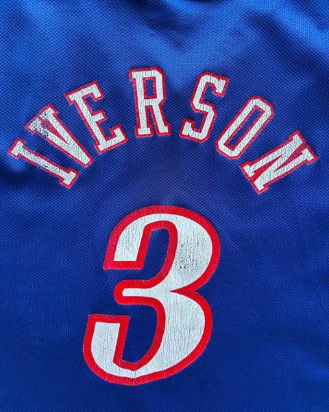 Vintage Philadelphia 76ers Iverson NBA Basketball Jersey - L