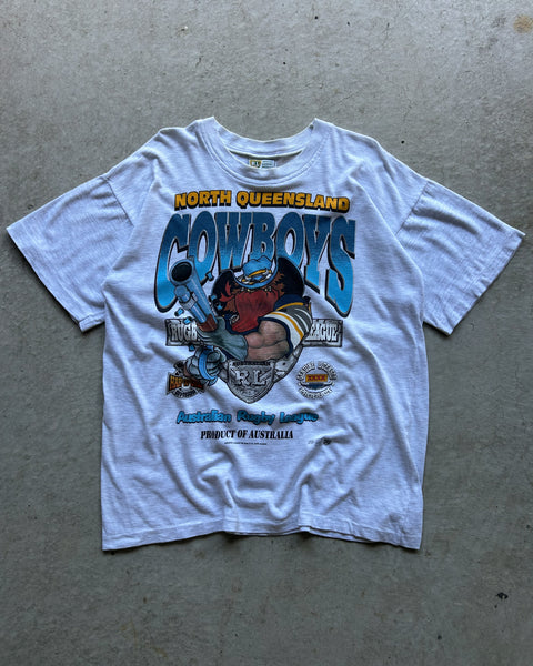 Vintage North Queensland Cowboys Full Boar NRL T-Shirt - L