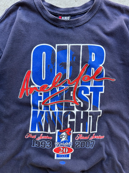 2007 Newcastle Knights ‘Our Finest Knight’ Andrew Johns T-Shirt - M