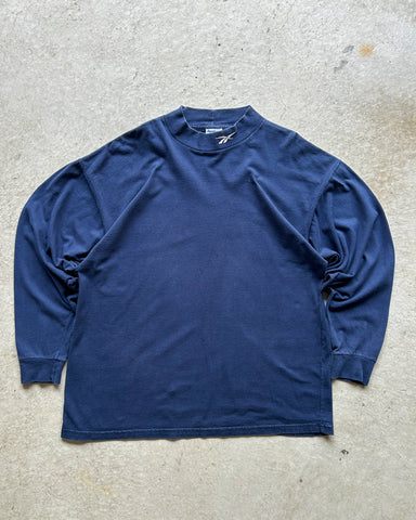 Vintage 1990s Reebok Mock Neck Long Sleeve Shirt - XL