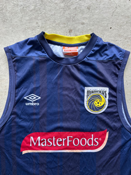 Central Coast Mariners Sleeveless Training Football Shirt- M