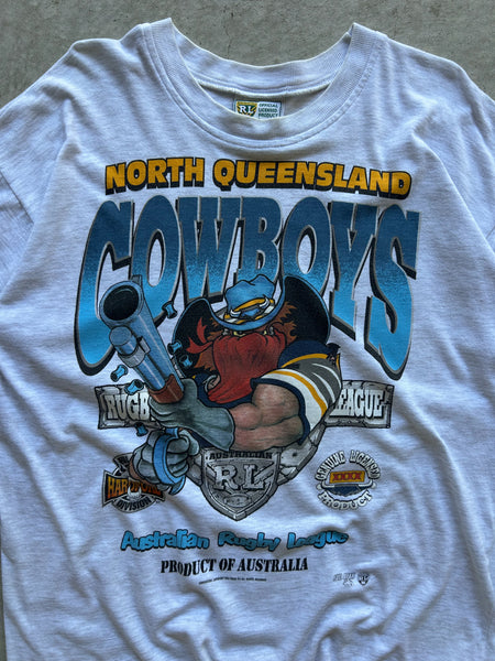 Vintage North Queensland Cowboys Full Boar NRL T-Shirt - L