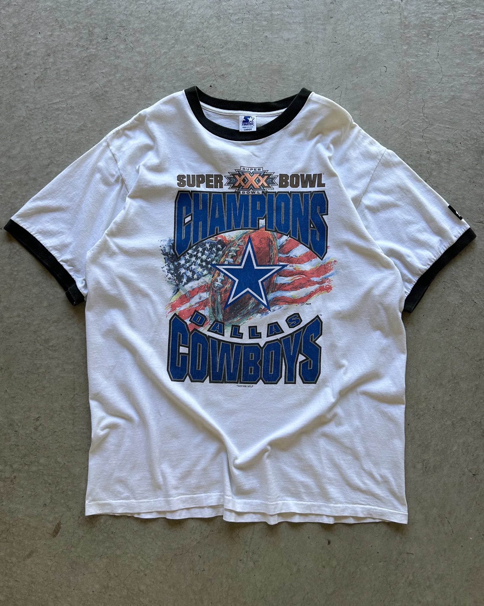 Vintage 1996 Dallas Cowboys Super Bowl XXX NFL T-Shirt - XL