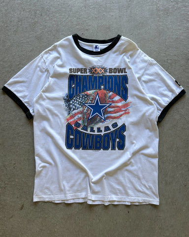 Vintage 1996 Dallas Cowboys Super Bowl XXX NFL T-Shirt - XL