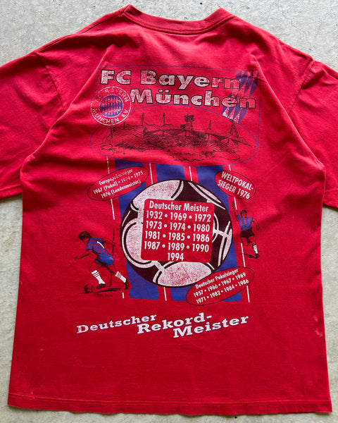 Vintage 1994 Bayern Munich All Over Print T-Shirt - XL