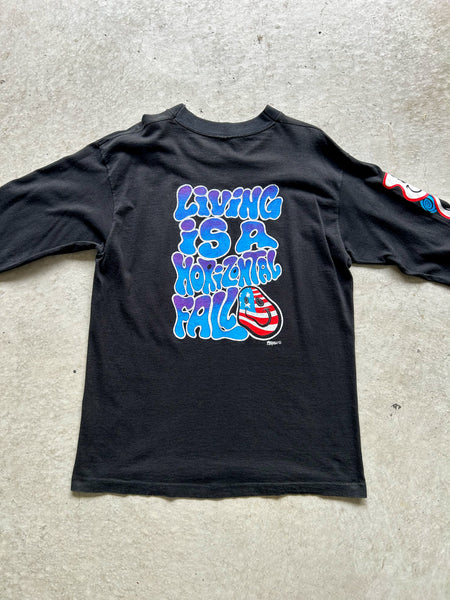 Vintage 1993 The Black Crowes - Living is a Horizontal Fall Long Sleeve T-Shirt - L