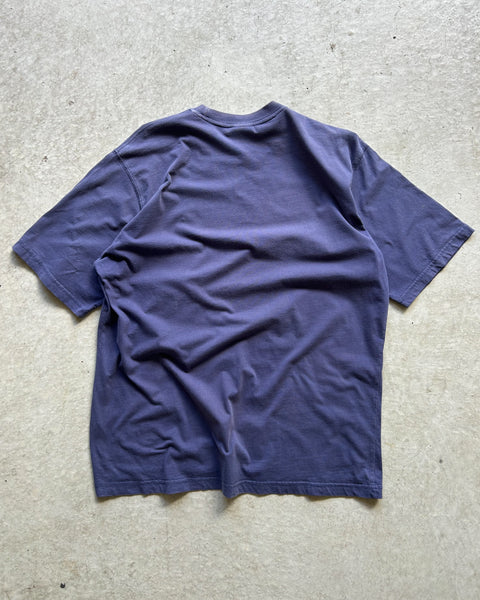 Vintage 2001 Adidas Embroidered Logo Navy T-Shirt - XL