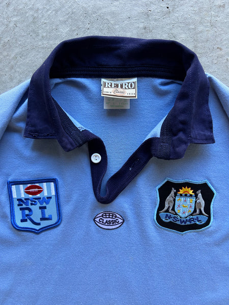 Vintage 2000s New South Wales Blues NRL Reproduction Jersey - L