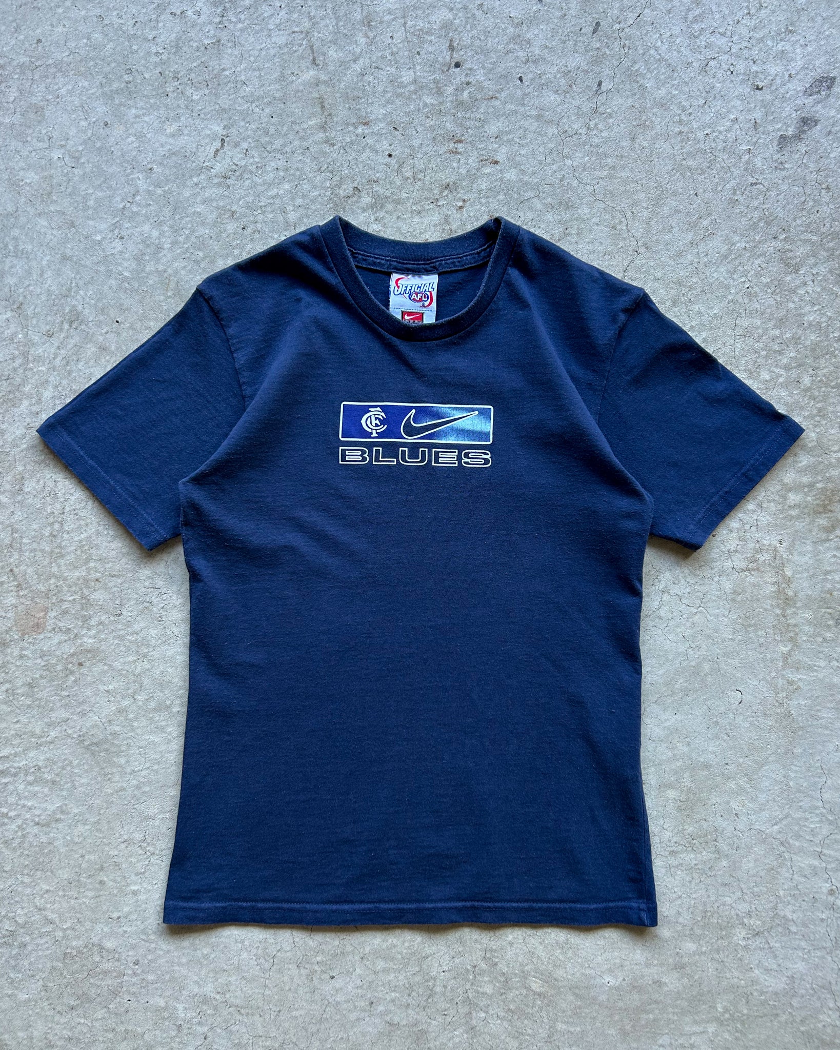 Vintage Carlton Blues Nike AFL T-Shirt - Boys Medium