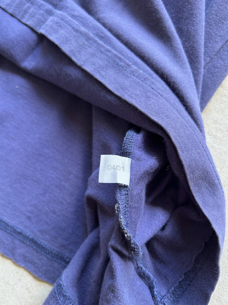 Vintage 2001 Adidas Embroidered Logo Navy T-Shirt - XL