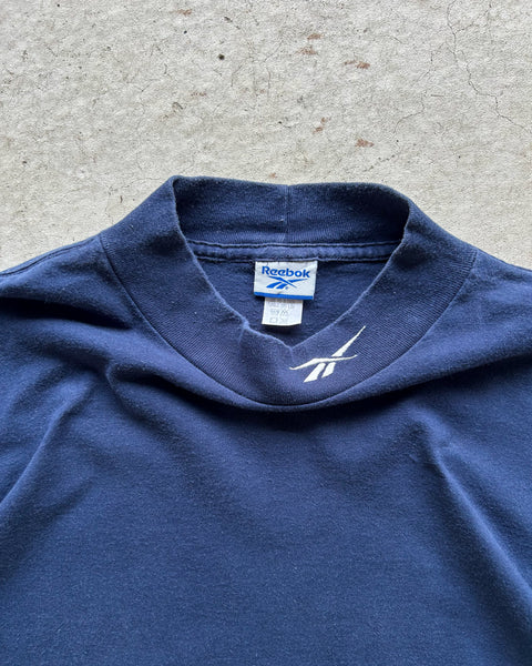 Vintage 1990s Reebok Mock Neck Long Sleeve Shirt - XL