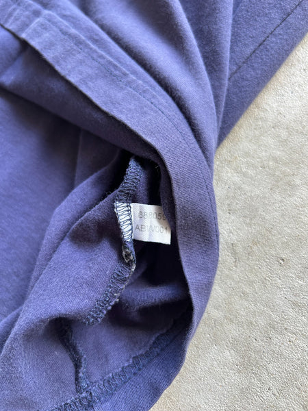 Vintage 2001 Adidas Embroidered Logo Navy T-Shirt - XL