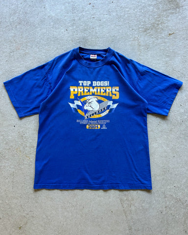 Vintage 2004 Canterbury Bulldogs Top Dogs! Premiers NRL T-Shirt - L