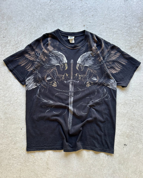 Vintage Liquid Blue Double Eagle T-Shirt - XL