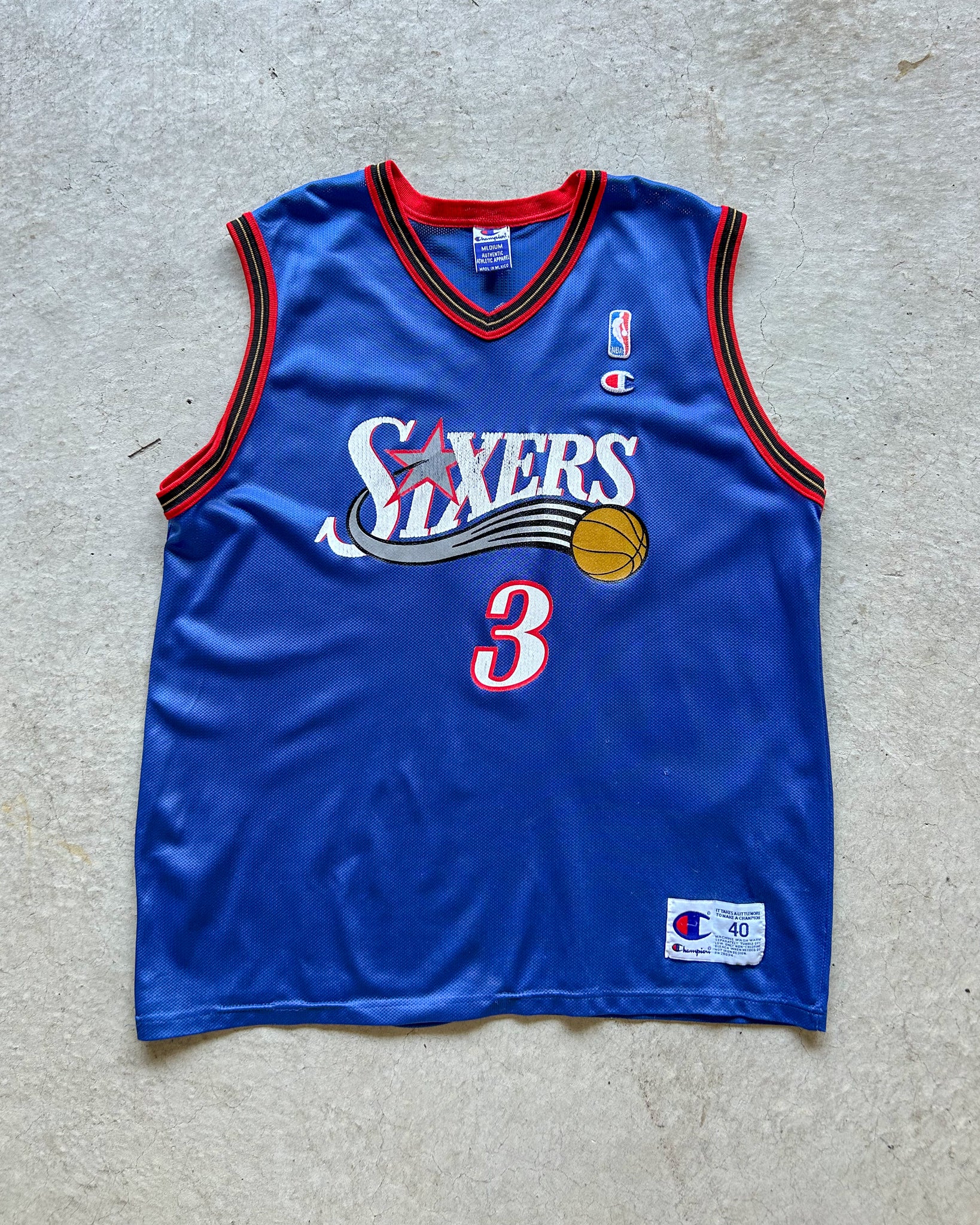 Vintage Philadelphia 76ers Iverson NBA Basketball Jersey - L