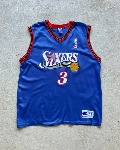 Vintage Philadelphia 76ers Iverson NBA Basketball Jersey - L