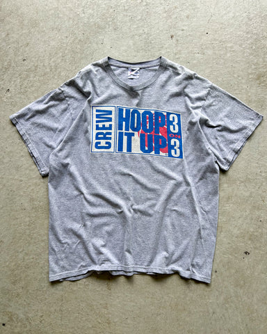Vintage Hoop It Up Crew Basketbell T-Shirt - L Oversized