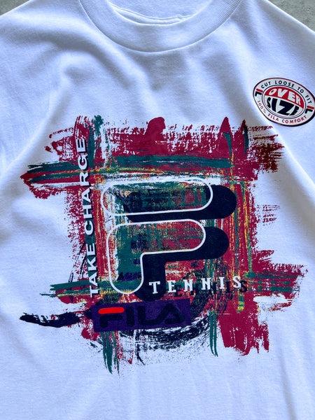 Vintage Deadstock Fila Tennis T-Shirt - S Oversized