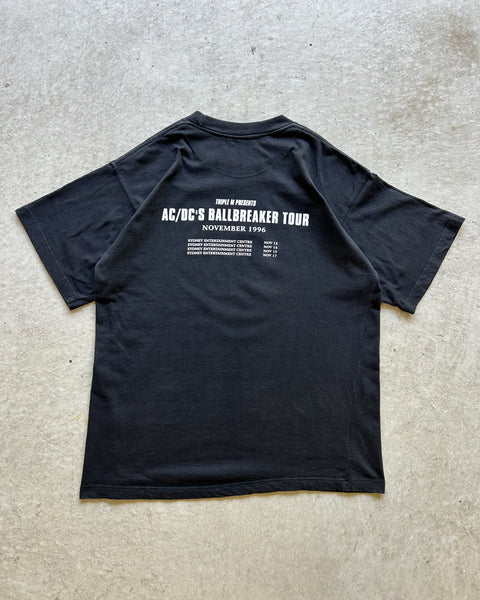 Vintage 1996 Wazza The Rock Dog Triple M AC/DC Ballbreaker Tour Sydney T-Shirt - XL RARE