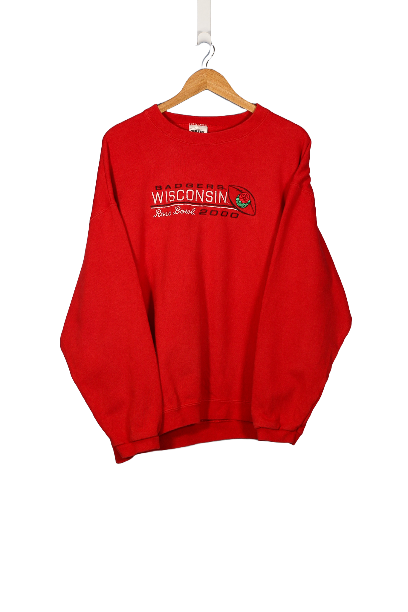 Vintage 2000 Wisconsin Badgers Rose Bowl Embroidered College Crewneck - XL