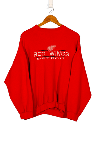 Vintage Detroit Red Wings Embroidered NHL Crewneck - Oversized L