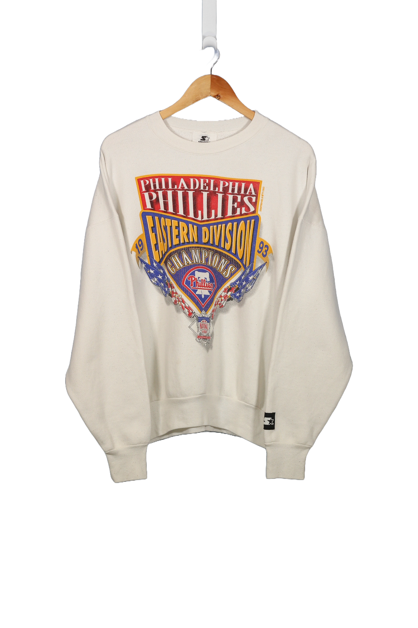 Vintage 1993 Philadelphia Phillies Eastern Division Champions MLB Crewneck - L