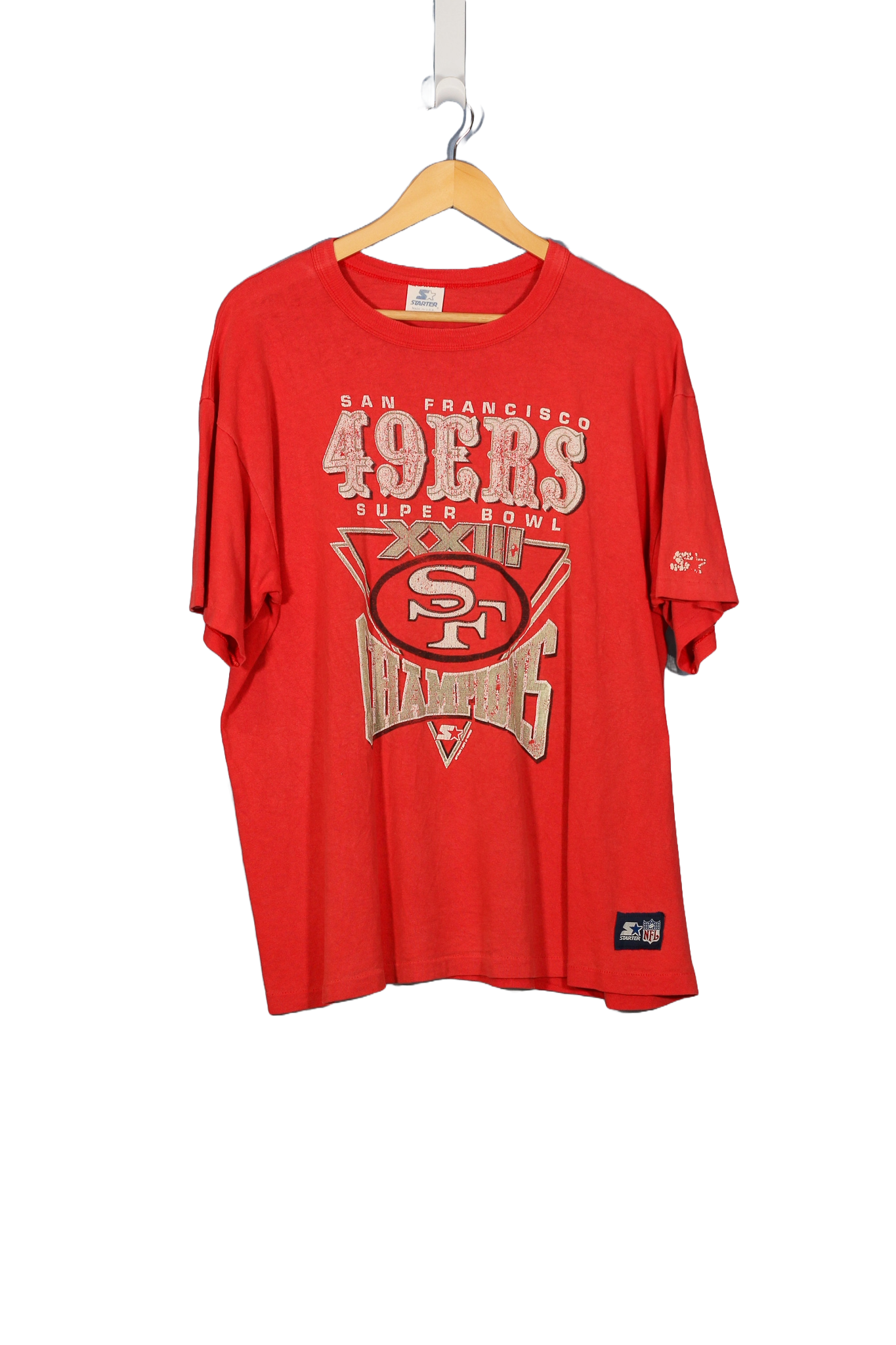 Vintage 1989 San Francisco 49ers Super Bowl XXIII Champions NFL T-Shirt - L Oversized
