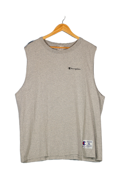 Vintage Champion Grey Sleeveless T-Shirt - XL
