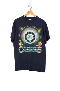 Vintage 1997 Seattle Mariners Western Division Champions MLB T-Shirt - L