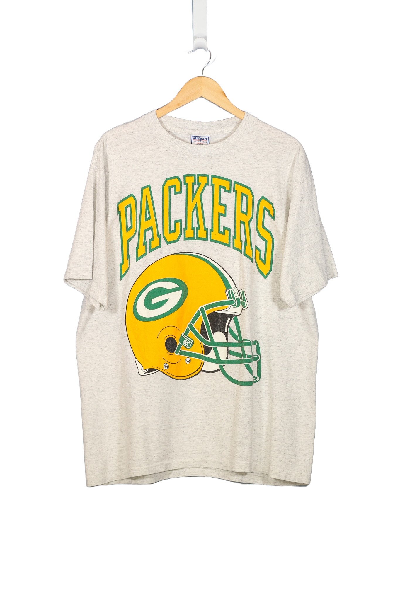 Vintage Green Bay Packers Helmet NFL T-Shirt - XL