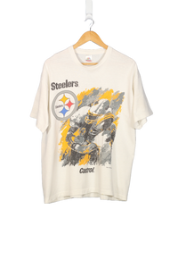 Vintage 1996 Pittsburgh Steelers Castrol NFL T-Shirt - L