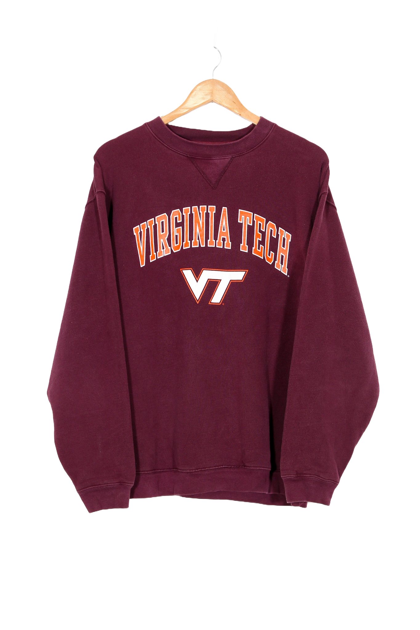 Vintage Virginia Tech College Crewneck - L