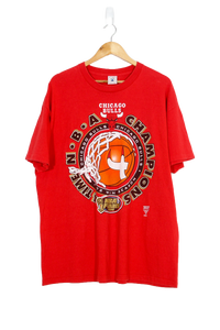 Vintage 1996 Chicago Bulls 4 Time NBA Champions T-Shirt - XL