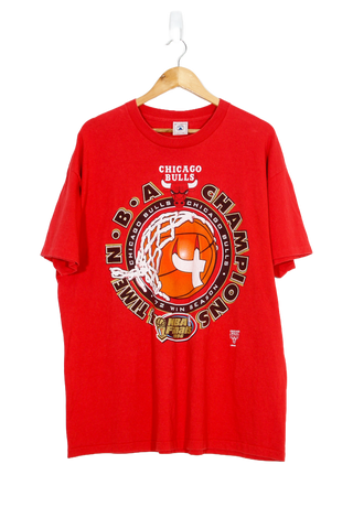 Vintage 1996 Chicago Bulls 4 Time NBA Champions T-Shirt - XL