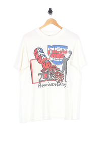 Vintage 1992 New Jersey Nets 25th Anniversary NBA T-Shirt - L
