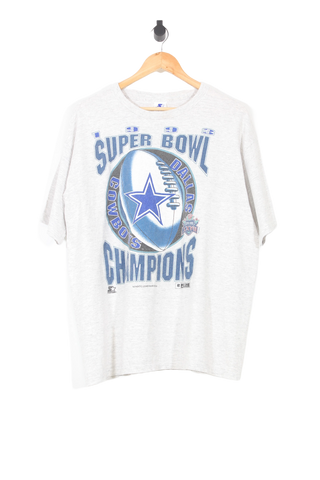 Vintage Tultex White Dallas Cowboys 5 Time Super Bowl Champs T-Shirt A -  Shop Thrift KC