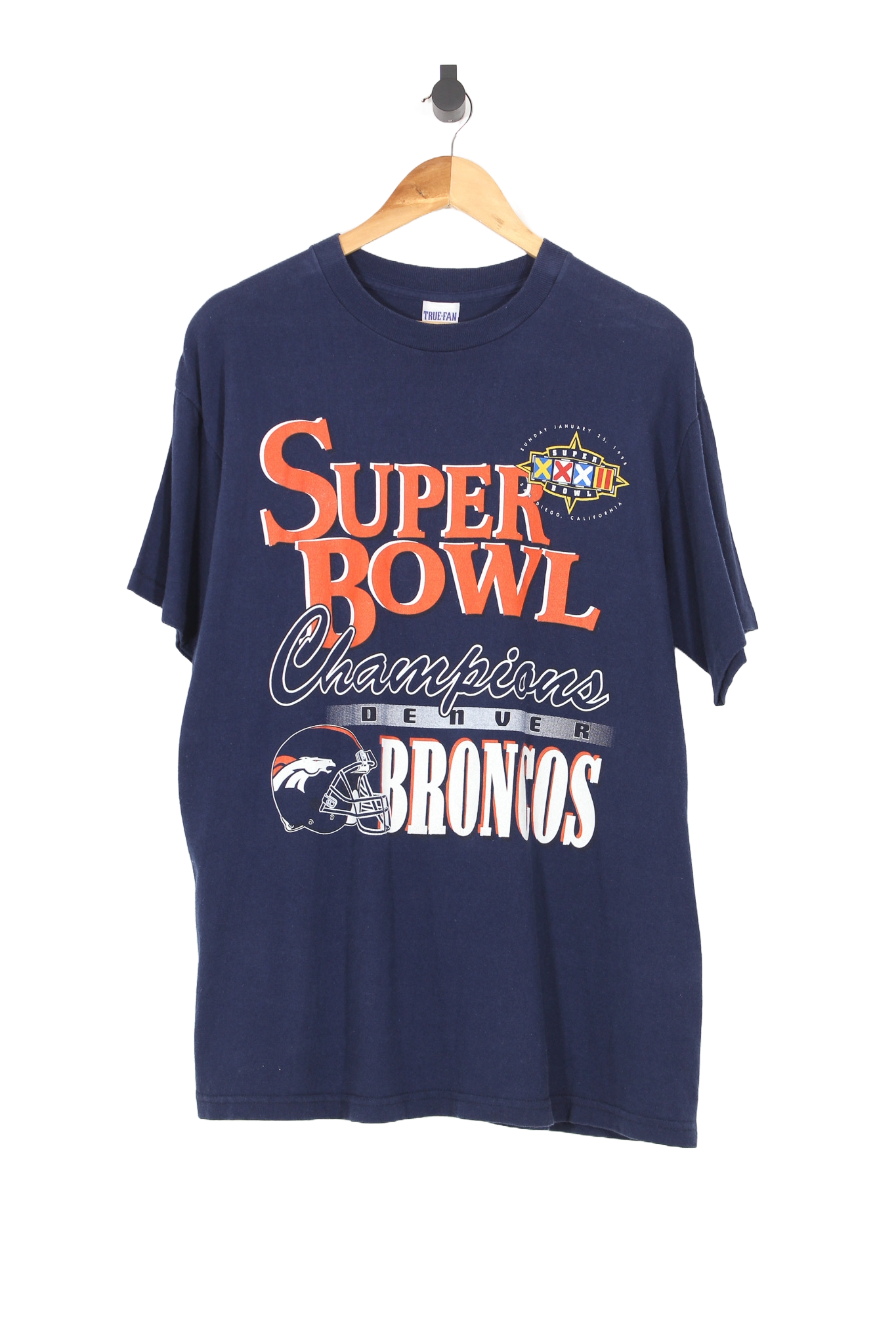 Vintage 1998 Denver Broncos Super Bowl XXXII Champions NFL T-Shirt - L