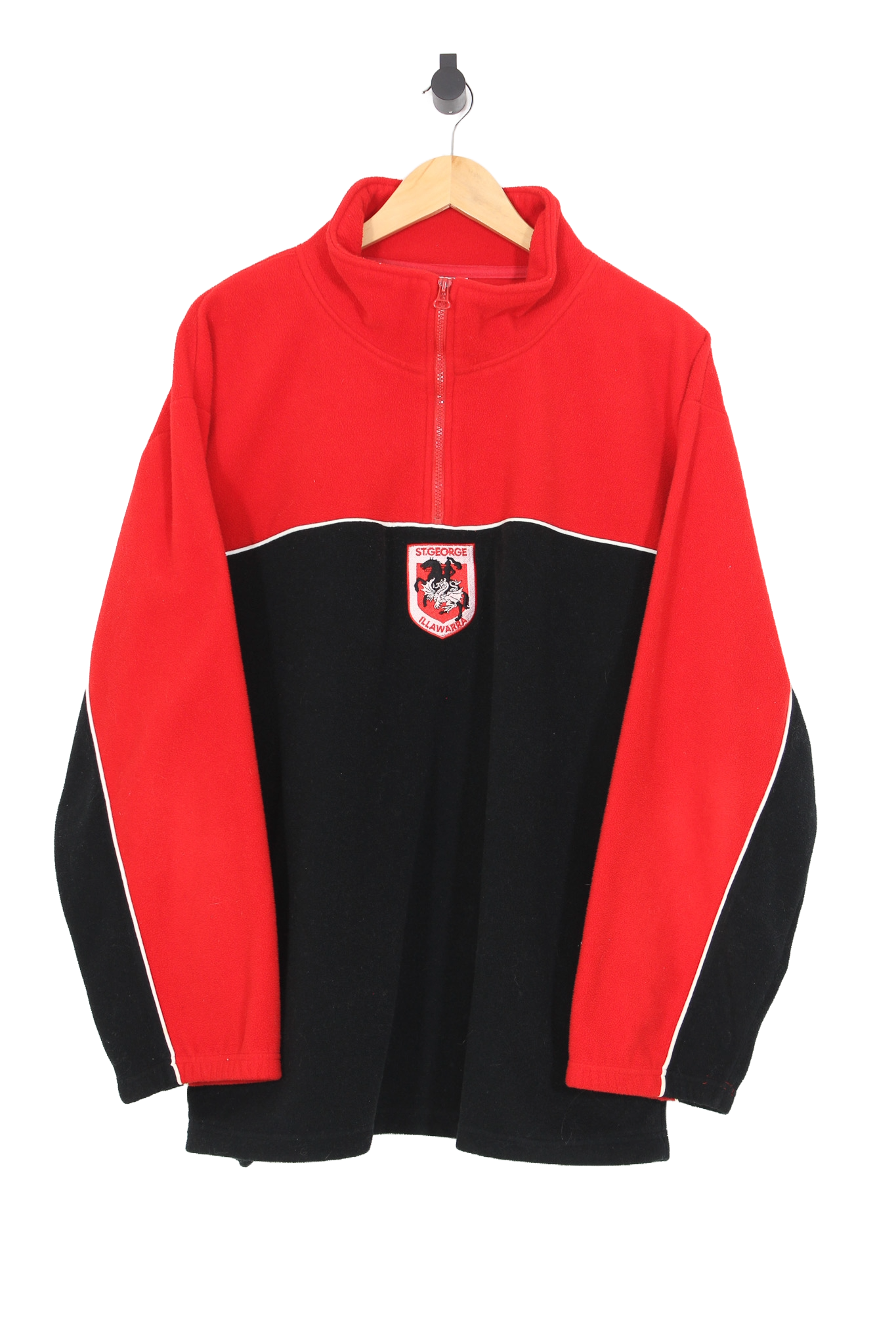 Vintage St George Illawara Dragons NRL Quarter Zip Fleece - XL